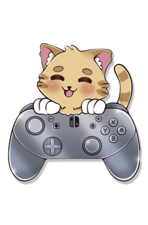 <i>Sticker</i><br>Gamepad Cat